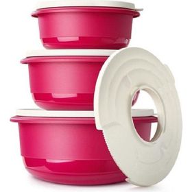 Tupperware Fuşya 3'lü Miksim Saklama Kabı