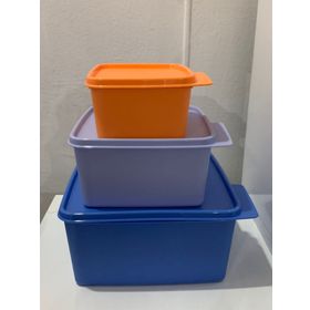 Tupperware Kare 3'lü 500-1.2-2.5 lt Saklama Kabı