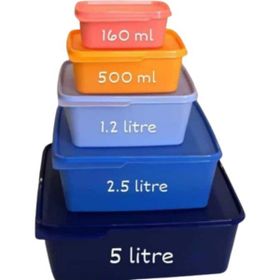 Tupperware Kare 5'li Saklama Kabı