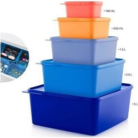 Tupperware Kare 5'li Saklama Kabı