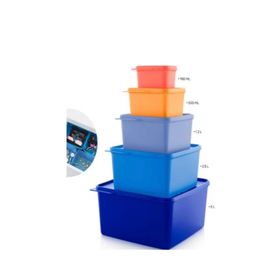 Tupperware Kare 5'li Saklama Kabı