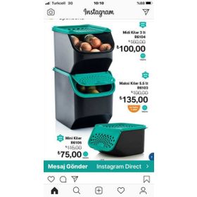 Tupperware Kiler Mavi 5,5 lt Saklama Kabı
