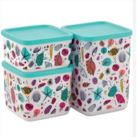 Tupperware Kübik 3'lü 650-1-1.8 lt Saklama Kabı