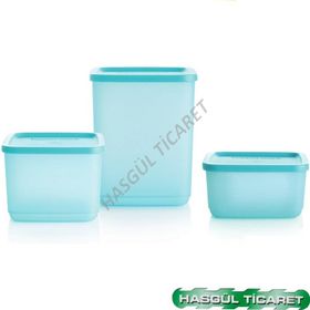 Tupperware Kübik 3'lü Saklama Kabı