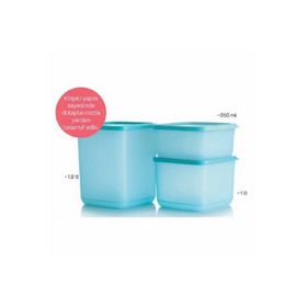 Tupperware Kübik 3'lü Saklama Kabı