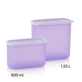 Tupperware Lila 2'li Oval Saklama Kabı