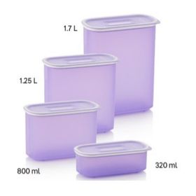 Tupperware Lila 4'lü Oval Saklama Kabı
