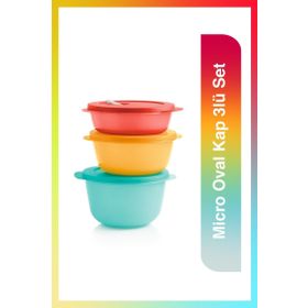 Tupperware Micro 3'lü Kap Seti