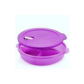 Tupperware Mikro Tabak 3 Bölmeli Mor Saklama Kabı
