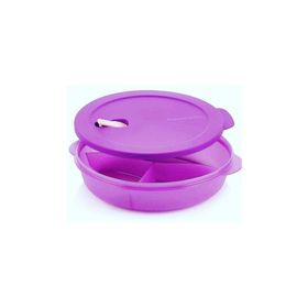 Tupperware Mikro Tabak 3 Bölmeli Mor Saklama Kabı