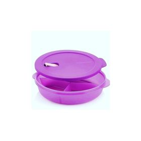 Tupperware Mikro Tabak 3 Bölmeli Mor Saklama Kabı
