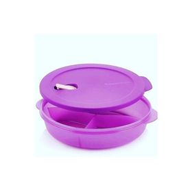 Tupperware Mikro Tabak 3 Bölmeli Mor Saklama Kabı