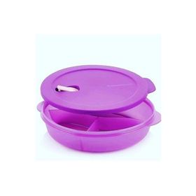 Tupperware Mikro Tabak 3 Bölmeli Mor Saklama Kabı