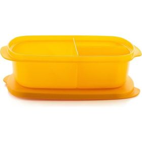 Tupperware Mikrodalga 1 lt Papaya Bölmeli Dikdörtgen Saklama Kabı