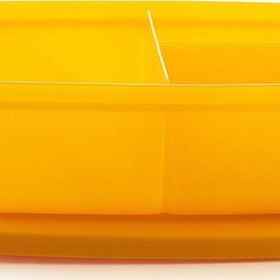 Tupperware Mikrodalga 1 lt Papaya Bölmeli Dikdörtgen Saklama Kabı