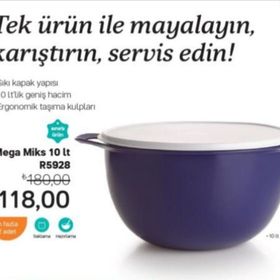 Tupperware Miksim 10 lt Saklama Kabı