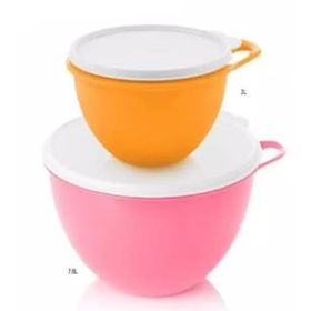 Tupperware Miksim 7.8-3 lt Pembe Turuncu Hazırlama Saklama Kabı