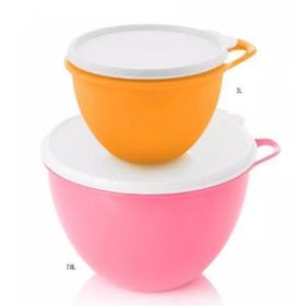Tupperware Miksim 7.8-3 lt Pembe Turuncu Hazırlama Saklama Kabı