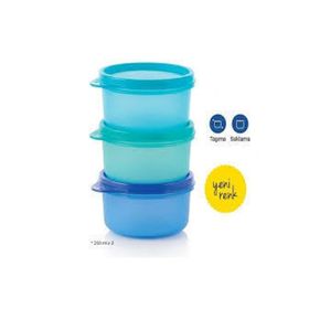 Tupperware Mini Şeker Üçüzler 3x250 ml Buzdolabı Servis Saklama Kabı