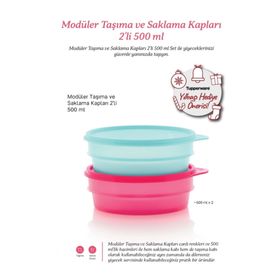 Tupperware Modüler 2x500 ml Saklama Kabı