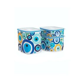 Tupperware Nazar Su Set Kare 3'lü Saklama Kabı