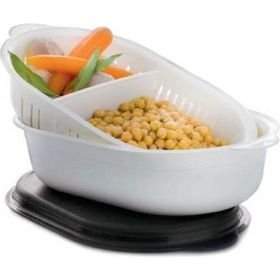 Tupperware Oval 2.5 lt Süzgeçli Saklama Kabı