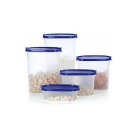 Tupperware Oval 5'li Siyah Saklama Kabı