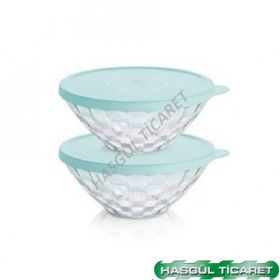 Tupperware Pırlanta Servis 2'li 500 ml Şeffaf Saklama Kabı