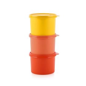 Tupperware Renkli Yuvarlak 3'lü 1.1 lt Saklama Kabı