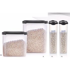 Tupperware Siyah 4'lü Oval Saklama Kabı