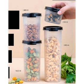 Tupperware Siyah 4'lü Oval Saklama Kabı