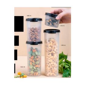 Tupperware Siyah 4'lü Oval Saklama Kabı