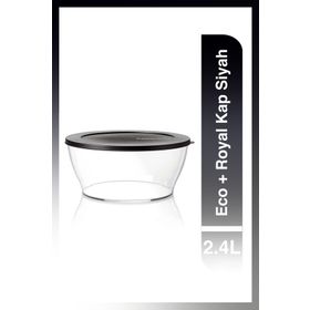 Tupperware Siyah Eco+ Royal 2400 ml Kap