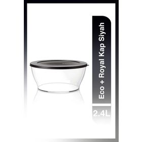 Tupperware Siyah Eco+ Royal 2400 ml Kap