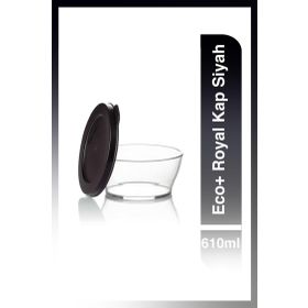 Tupperware Siyah Eco+ Royal 610 ml Kap