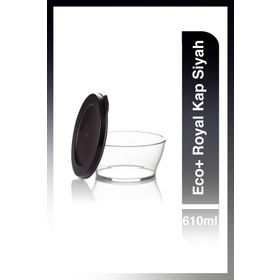 Tupperware Siyah Eco+ Royal 610 ml Kap