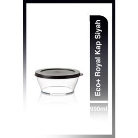Tupperware Siyah Eco+ Royal 990 ml Kap