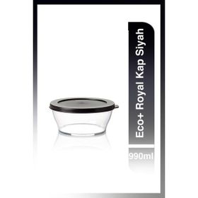 Tupperware Siyah Eco+ Royal 990 ml Kap