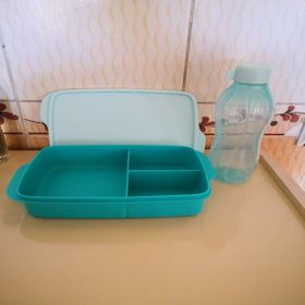 Tupperware Turkuaz 1 lt Beslenme Kutusu ve 470 ml Suluk Seti