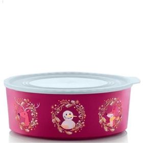 Tupperware Yuvarlak Kırmızı Kardan Adam 1.5 L Yılbaşı Kurabiye Kutusu