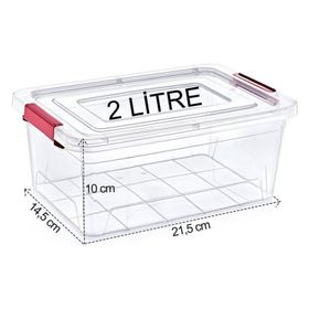 Turan Plastik TRN-154 Smart Box 2 lt Şeffaf Saklama Kabı