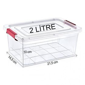 Turan Plastik TRN-154 Smart Box 2 lt Şeffaf Saklama Kabı