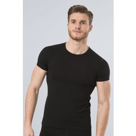 Türen 169 Siyah Likralı Erkek T-shirt
