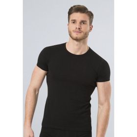 Türen 169 Siyah Likralı Erkek T-shirt