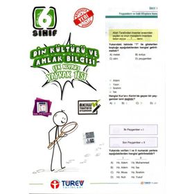 Türev Yayınları 6. Sınıf Din Kültürü ve Ahlak Bilgisi Çek Kopart Yaprak Test