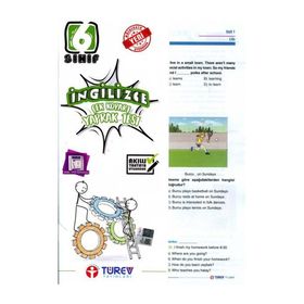 Türev Yayınları 6. Sınıf İngilizce Çek Kopart Yaprak Test