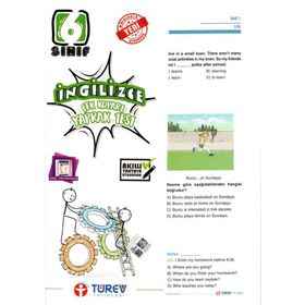 Türev Yayınları 6. Sınıf İngilizce Çek Kopart Yaprak Test