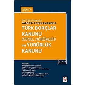 Türk Borçlar Kanunu Genel Hükümler ve Yürürlük Kanunu 2 Cilt - Muktedir Lale