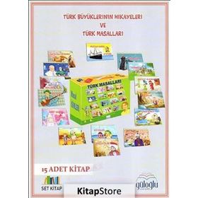 Türk Büyüklerinin Hikayeleri ve Türk Masalları Seti-15 Kitap Takım - Kolektif