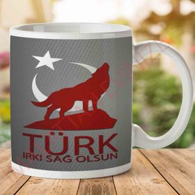 Türk Irki Sağ Olsun Baskılı Kupa Bardak